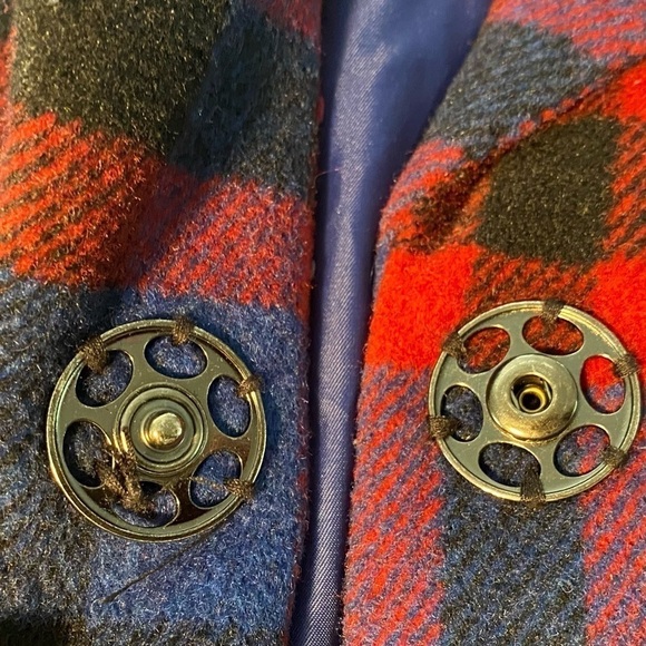 KLING boxy cropped buffalo plaid one button coat lined medium EUC - Picture 8 of 12